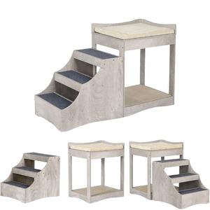 Litera para mascotas con escalones desmontables para perros y gatos, Plataforma para la ventana de la cama multicapa, cojín y almohadilla para rascar gatos - Product Image 2