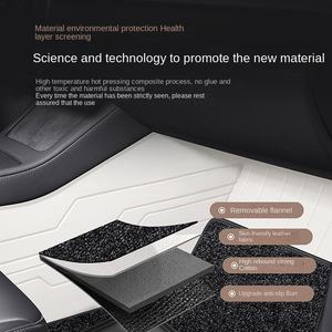 Tapis <span class=keywords><strong>de</strong></span> <span class=keywords><strong>voiture</strong></span> pour Tesla Model Y, tapis en PVC sur mesure, entièrement enveloppant, doux, aviation, Edamame Y - Product Image 5