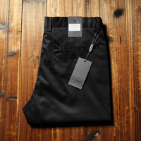 Pantalon décontracté homme luxe léger, coupe droite, couleur unie, sans repassage, idéal été