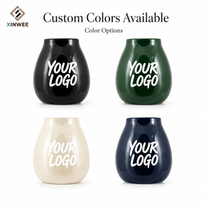 Juego de Tazas de Cerámica Personalizadas de 350 ml, Color Verde <span class=keywords><strong>Mate</strong></span>, para Té - Product Image 2