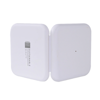 Rond blanc bambou simple fard à paupières étui Compact poudre conteneur écologique vide surbrillance fard à joues emballage