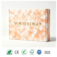 Boîte d'emballage e-commerce en carton ondulé mat orange avec logo en feuille d'or sur mesure pour la livraison de produits de petites marques