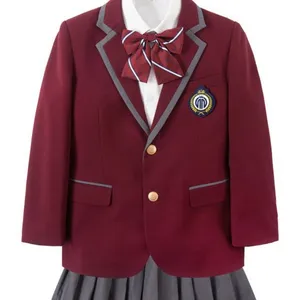 Jinteng printemps automne été costumes britannique collège enfants uniformes scolaires Style coréen uniformes d'école primaire ensemble de trois pièces