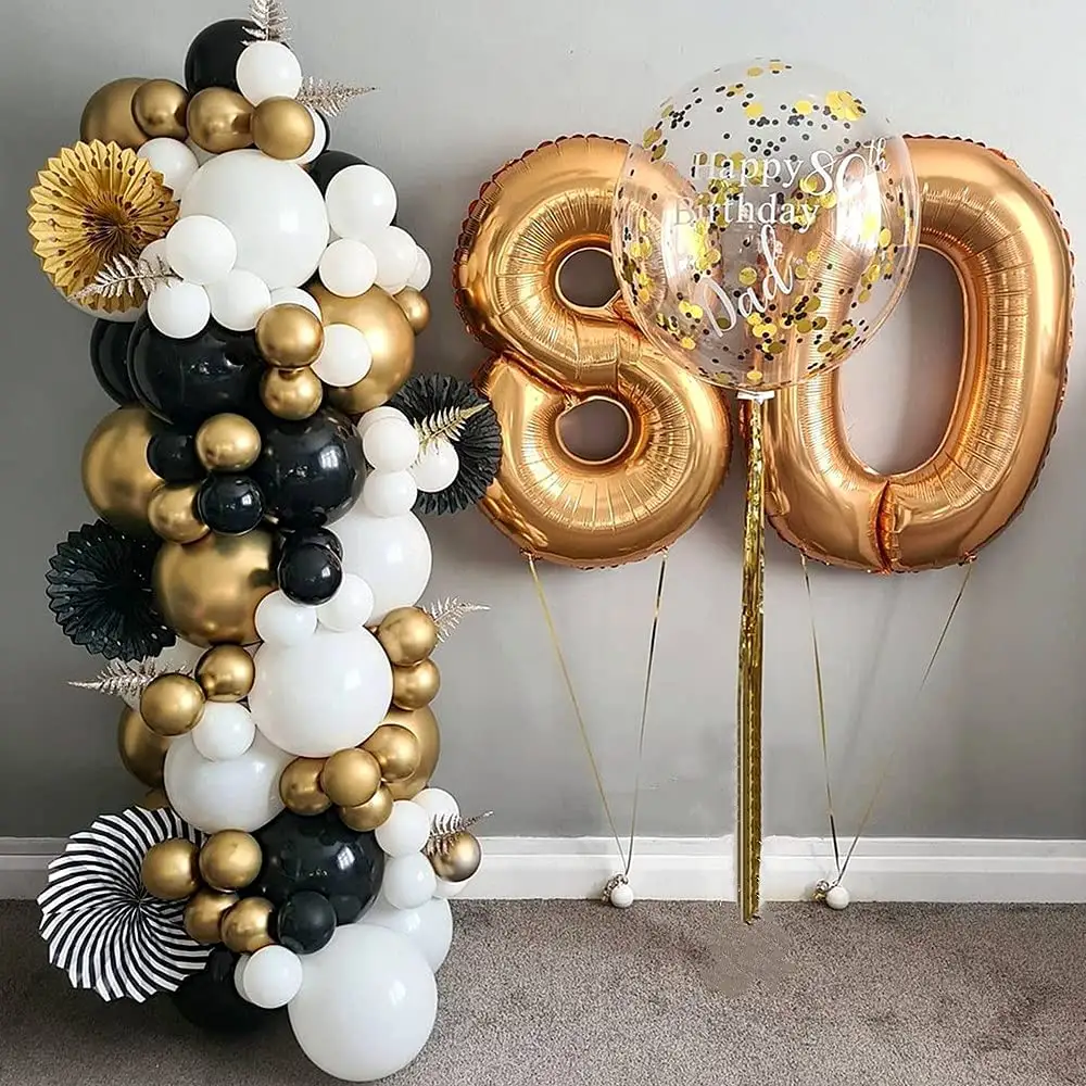 Globos balões metálicos de 12 "50 peças, sólidos, cromado, ouro, para decoração de festas, aniversário e casamentos