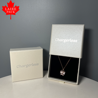 Boîte à bijoux coulissante beige LAIRE pour l'emballage et la présentation de colliers