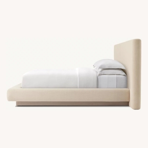 Vente directe d'usine, <span class=keywords><strong>lit</strong></span> à panneaux en tissu entièrement capitonné de style américain, style français, vintage RH MULHOLLAND EXTENDED, personnalisable - Product Image 3