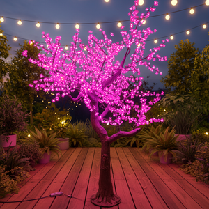 Albero di Ciliegio Artificiale Illuminato a LED Toprexdecor per Decorazioni Eventi, con Fiori Rosa, 2484 LED, 8.5 Piedi - Product Image 1