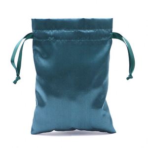 Bolsas de Embalaje Pequeñas de Satén Rosa con Cordón, Bolsas Personalizadas de Almacenamiento para Pelucas de Satén con Logotipo, Bolsas de Regalo Personalizadas - Product Image 5