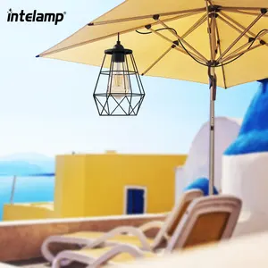 intelamp Diamond Warm Lighting Hanging Shed LED Solar Lamp Modern Home Decor Pendant Light