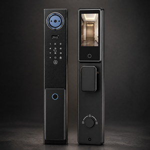 Home Security Digital Smart Wood <strong>Door</strong> Lock 3D Face Recognition High-Speed Low-False Built-in <strong>Camera</strong> Night Vision Tuya App Cloud - Product Image 1