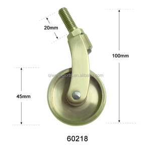 45mm Antik Gewindes tiel Schwenkbares Messing-Lenkrad 60218 - Product Image 1