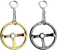 Porte-clés Volant de Course en Alliage de Zinc Noble, Breloque de Sac pour Fan de Course Automobile, Souvenir Automobile, Cadeau