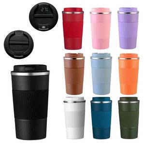 380 510 ml Stainless Steel Double Wall Vacuum Insulated Tumbler Leakproof Travel Thermal <b>Coffee</b> Mugs with Lid - Product Image 2