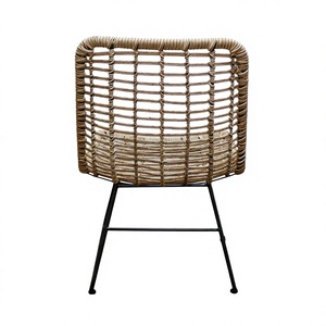 Fauteuil bistrot tendance au design moderne en rotin PE résistant aux intempéries pour l'extérieur - Product Image 5