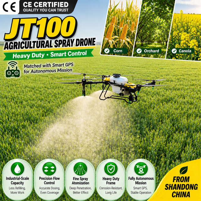 Industrial Grade Build Agriculture Drone Rice Paddy Spraying Multi Axis Stabilization Rural Farming Area Increased Yield