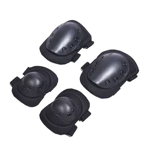 Set bantalan lutut & siku taktis, perlengkapan keamanan pelindung lutut luar ruangan olahraga berburu seluncur, pelindung cangkang siku, logo label kustom - Product Image 1