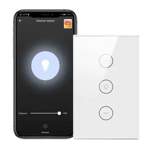 WIFI Electric Light Controller US Tuya Smart Wireless Voice Timer Control LED Dimmer Touch Wall Switch