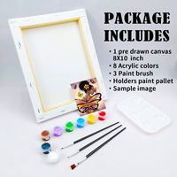 Kit de peinture sur toile imprimée moderne, pré-dessiné 8x10 pouces, pour adultes, peinture par numéros pour débutants