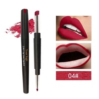 Set de Lápiz Labial y Delineador de Labios de Marca Privada Personalizada, Estilo Coreano, Set de Lápiz Labial Herbal Orgánico, Brillo Labial Resistente al Agua