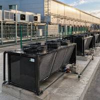 Condensador de aire tipo V FNV con tubo de aletas de cobre, intercambiador de calor de placas para congelador de ráfaga, almacenamiento en frío y refrigeración de cámaras frigoríficas.