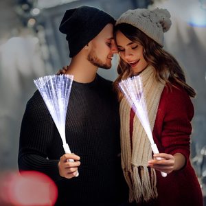 Tongkat pernikahan serat optik putih profesional, tongkat bercahaya LED panjang dengan <span class=keywords><strong>3</strong></span> mode cahaya untuk pernikahan - Product Image 4