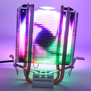 Cpu Cooler for AM4 AM5 LGA 2011 1155 RGB ARGB 4pin Pwm CPU <b>Fan</b> with 2 Copper Heat Pipes <b>Computers</b> Processor Heatsink - Product Image 4