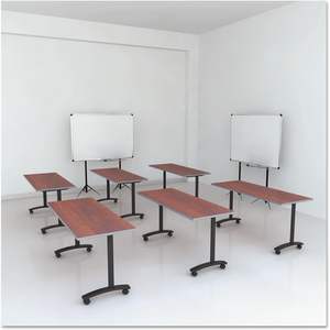 Plateau de table rectangulaire réversible en stratifié Alera 59,5 po x 23,63 po, cerisier/mahogany moyen, pour tables de conférence - Product Image 6