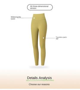 กางเกงโยคะฟิตเนสแห้งเร็ว กางเกงออกกำลังกายแบบรัดรูปสำหรับผู้หญิง พร้อมโลโก้แบบกำหนดเอง - Product Image 3