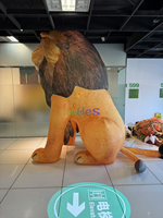 León Inflable Gigante Realista para Decoración de Eventos al Aire Libre, Animal Inflable para Parques Temáticos