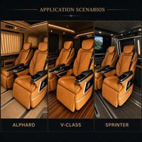Siège Zéro Gravité avec Réglage Électrique 16 Positions, Commande Tactile, Cuir PU de Luxe pour Conversion de Fourgonnette Sprinter