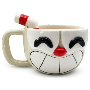 Enorme Toothy <span class=keywords><strong>Cuphead</strong></span> Smile Taza de café de cerámica Adorable diseño de dibujos animados Taza de porcelana - Product Image 1