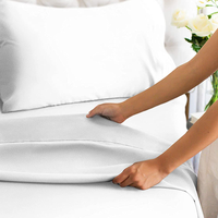 Échantillon disponible Draps et taies d'oreiller 100% microfibre Ensemble de linge de lit Queen King Hypoallergénique Draps respirants