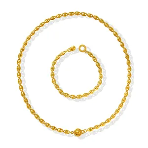 2023 Factory Supplier 18K Gold Plated Discoloration Stainless Steel jewelry Set Necklace Bracelet Miami Cuban Link Jewelry set