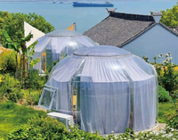 Installation facile maison cabane à ciel étoilé tente à bulles en polycarbonate pour salle à manger café maison