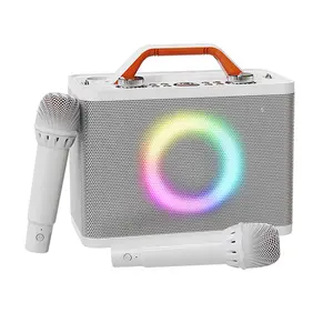 2024 nouveau haut-parleur de karaoké Portable 40w longue durée de vie de la batterie Mini haut-parleur avec sons sans fil bricolage effet Microphone Machine de karaoké