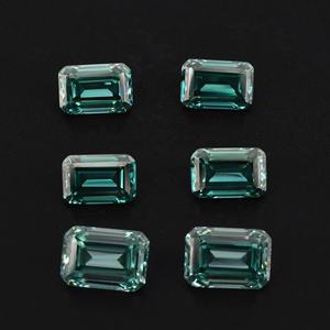 เครื่องประดับใช้ Moissanite หลวมเพชรสีเขียวเข้มมรกตตัด2CT 3CT หินหลวมกับ Gra ได้รับการรับรอง - Product Image 6