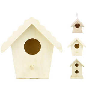 Nido di uccello fatto da te ornamenti in <span class=keywords><strong>legno</strong></span> nido di uccello in <span class=keywords><strong>legno</strong></span> solido uccello casa per la decorazione esterna - Product Image 6