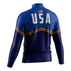 Sudadera con Cierre de Cremallera 1/4 Personalizada con Logotipo Profesional, de Tela, para Hombre, Color Sólido, para Golf, Lucha Libre, Calentamiento - Product Image 2