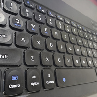 Toplu 2.4Ghz Mini kablosuz şarj multimedya klavye küçük taşınabilir dilsiz klavye şarj edilebilir BT klavye