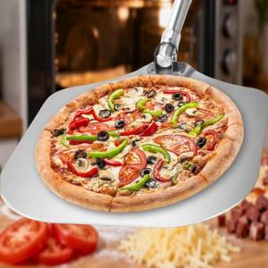 Pala para <span class=keywords><strong>Pizza</strong></span> de Óxido de Aluminio Resistente a Altas Temperaturas de 12 Pulgadas con Mango Plegable Desmontable - Product Image 4