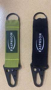 Llavero de nailon personalizado, soporte de tela para llaves, accesorios para llaves de coche y exteriores con parche de goma, cordón de muñeca, cadena para llaves - Product Image 4