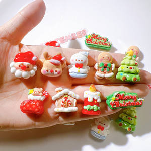 Tema de Navidad, recién llegado, accesorios artesanales de resina, adornos DIY, materiales artesanales, pegamento en crema, accesorios para el cabello, flores - Product Image 1