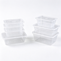 Boîte à lunch jetable transparente pratique, récipient en plastique pratique pour emporter, pour un emballage facile