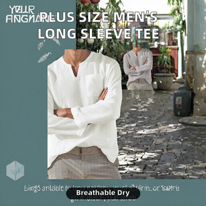 Chemises à manches longues pour hommes M-5XL, 17 couleurs unies, décontractées, pour fêtes, col rabattu, design formel, en tissu sergé, mélange de coton printanier - Product Image 2