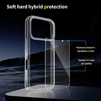 Coque de téléphone transparente anti-jaunissement en TPU Plus One pour iPhone 17 Air, protection cristalline pour iPhone 17 16 15 14 13 12 Pro Max