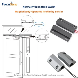 FOCUSENS - مفتاح باب مغناطيسي صغير الحجم أسطواني بمستشعر ذو غطاء مستدير، رقم NC لغير متباعد، مفتاح باب مغناطيسي