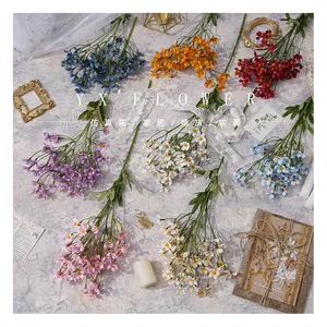 Set fotografi pernikahan chamomile bunga bintang lima titik bunga krisan liar kecil simulasi segar kecil gaya Eropa
