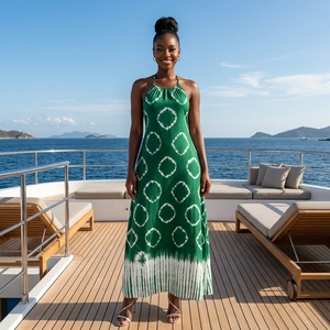 Nuovo Abito Casual Primaverile 2026 Stile Europeo e Americano, Gonna Lunga Larga Stampata con Colletto e Schiena Scoperta per Donne Africane Taglie Forti in Poliestere - Product Image 3