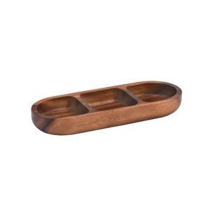 Plat de service en <span class=keywords><strong>bois</strong></span> OEM 2026 à compartiments, boîte à bonbons en <span class=keywords><strong>bois</strong></span>, <span class=keywords><strong>assiette</strong></span> à collations en <span class=keywords><strong>bois</strong></span>, bol à bonbons et noix à 3 compartiments - Product Image 2