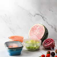 Couvre-aliments en silicone réutilisables écologiques, extensibles, pour bols et tasses, outils spécialisés pour sceller et couvrir les aliments